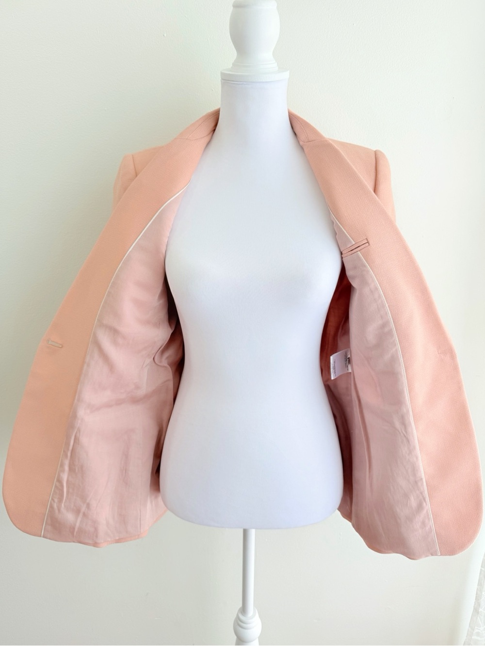 STELLA MCCARTNEY PINK WOOL SINGLE BUTTON BLAZER JACKET - Picture 9 of 15
